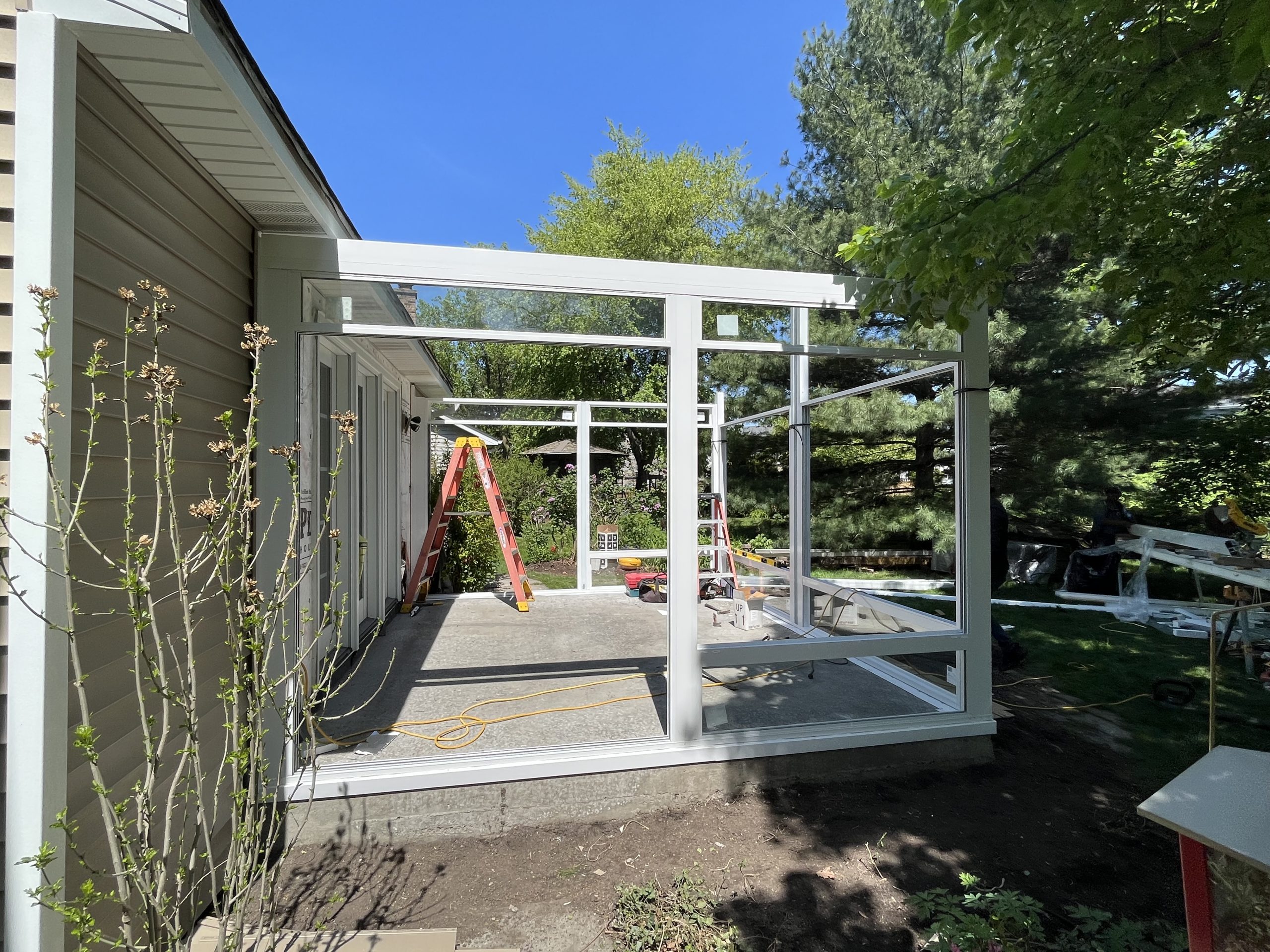 In Progress | Naperville, IL Patio Enclosure