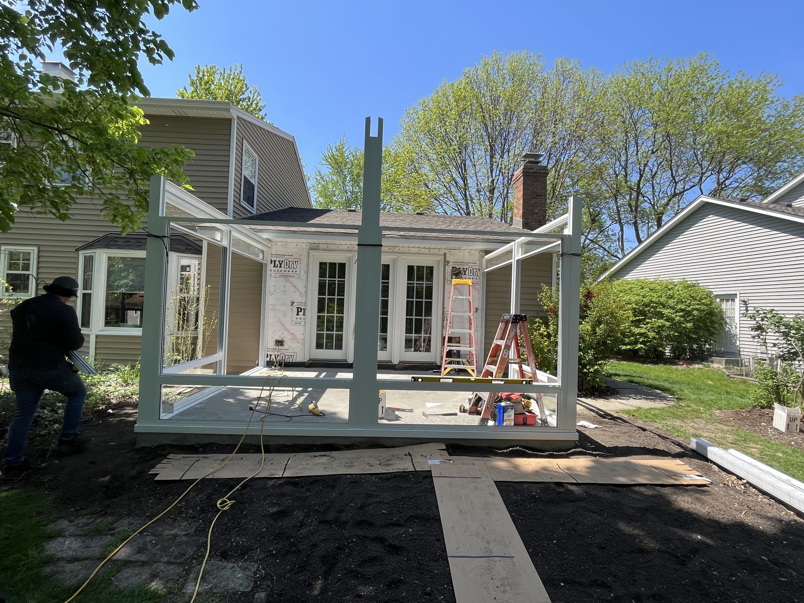 In Progress | Naperville, IL Patio Enclosure