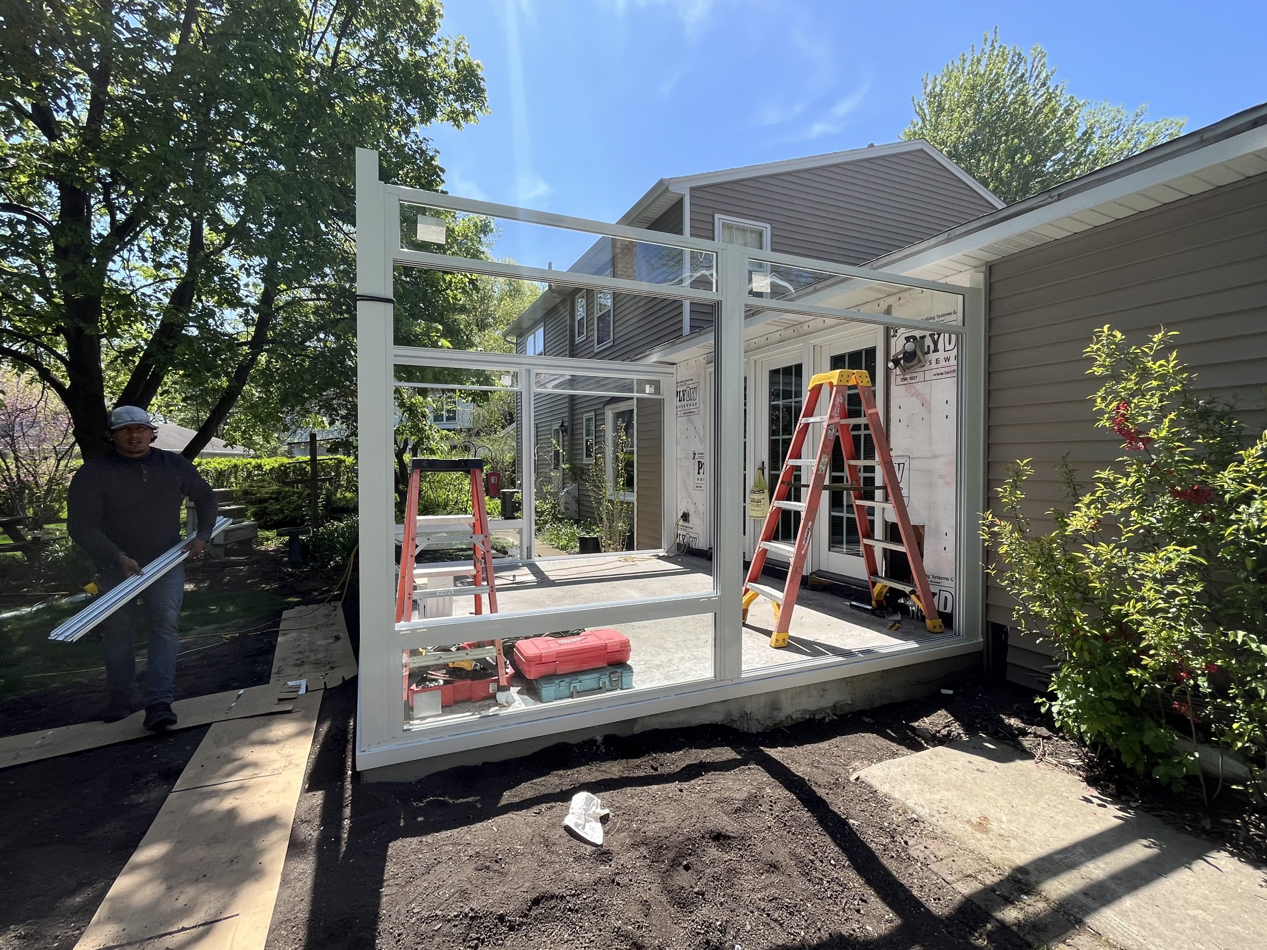 In Progress | Naperville, IL Patio Enclosure