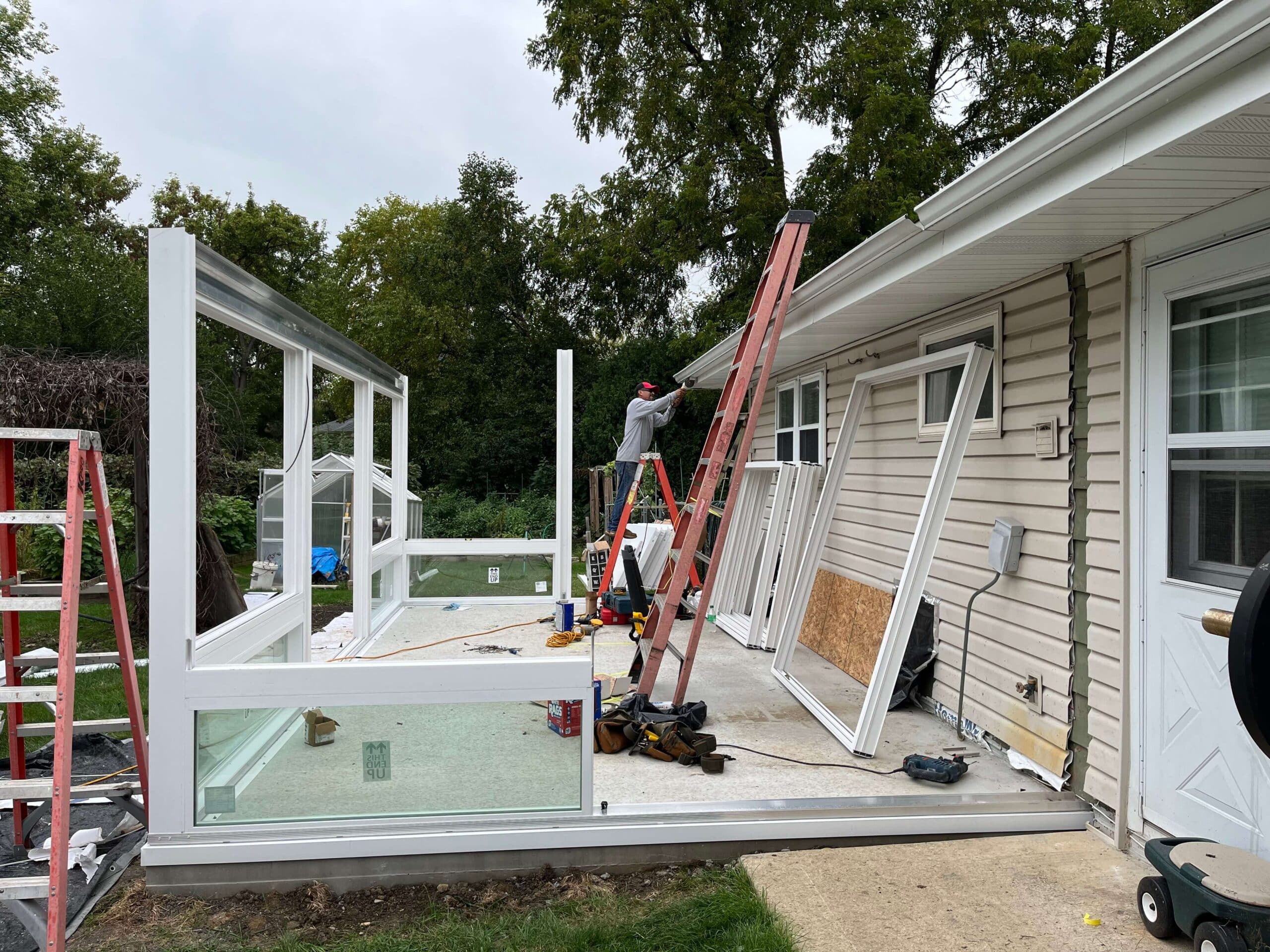 In Progress | Palatine, IL Four Season Patio Enclosure