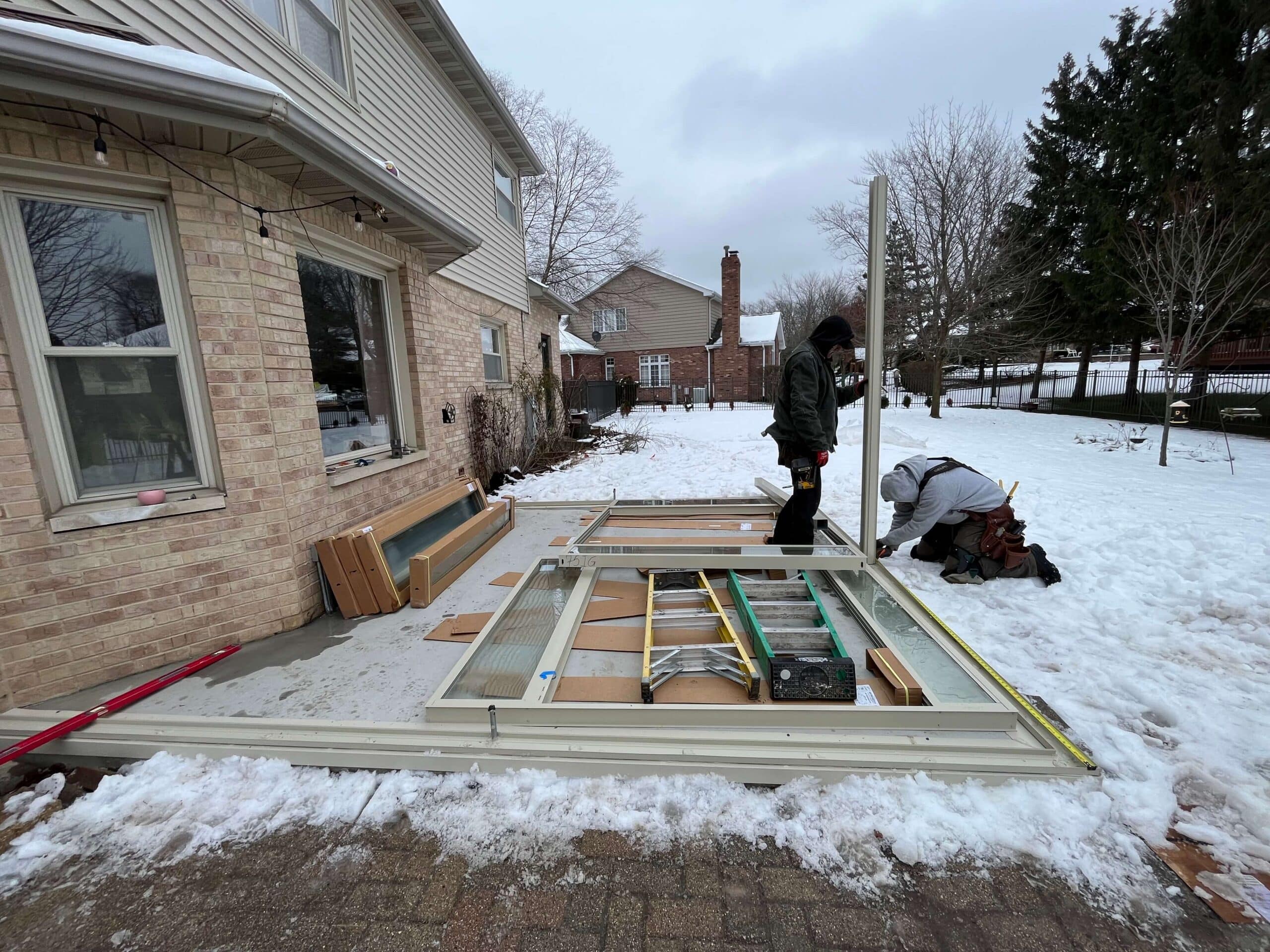 In Progress | Orland Park, IL Patio Enclosure