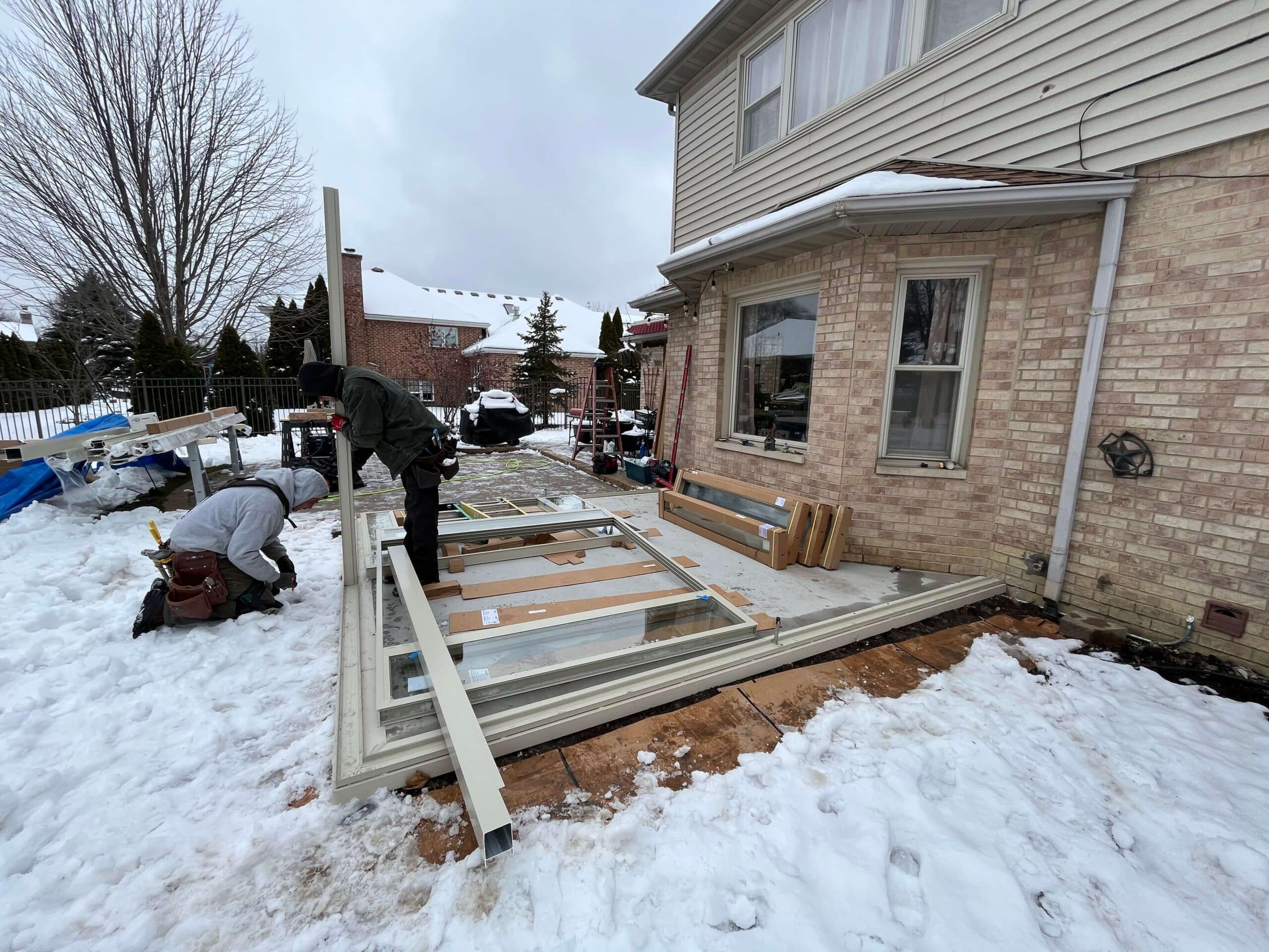 In Progress | Orland Park, IL Patio Enclosure